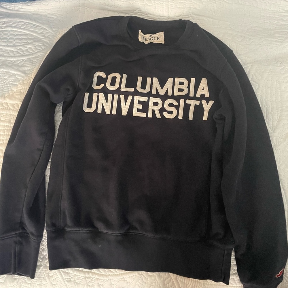 Columbia University crew neck Ivy League sweatshirt navy S small
